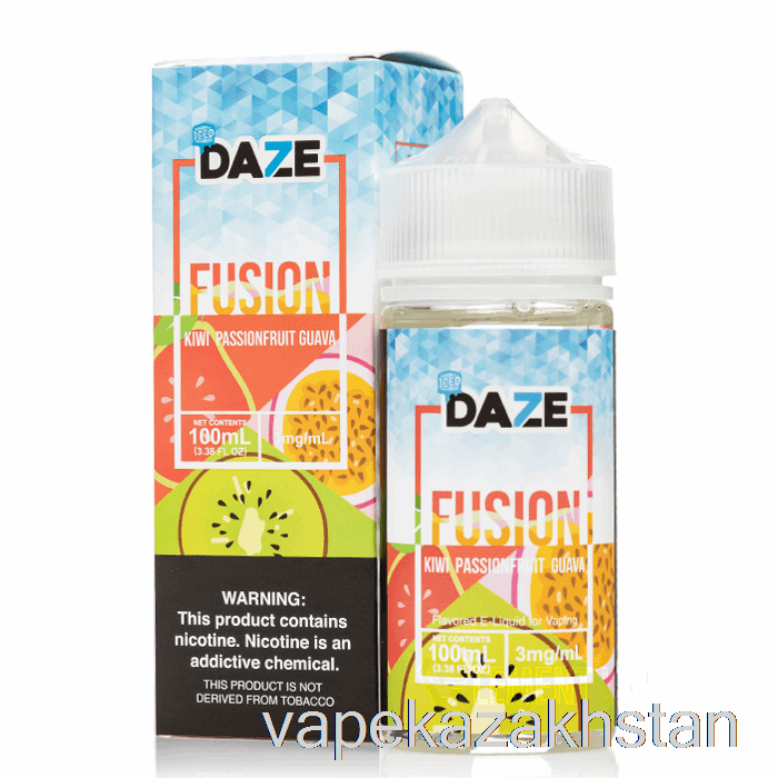 Vape Smoke ICED Kiwi Passionfruit Guava - 7 Daze Fusion - 100mL 6mg